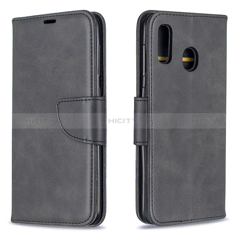 Funda de Cuero Cartera con Soporte Carcasa B04F para Samsung Galaxy A20