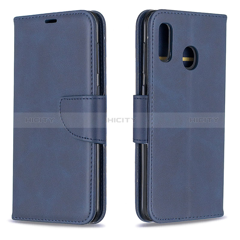 Funda de Cuero Cartera con Soporte Carcasa B04F para Samsung Galaxy M10S Azul