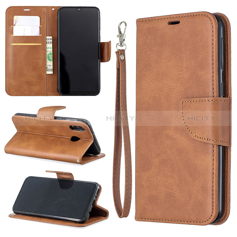 Funda de Cuero Cartera con Soporte Carcasa B04F para Samsung Galaxy M20