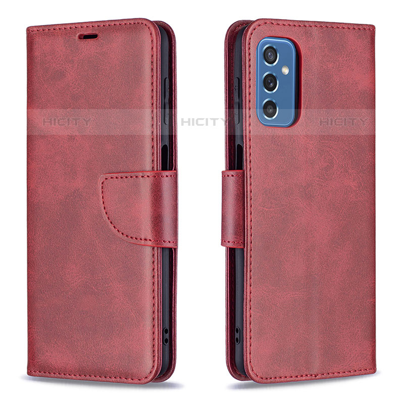 Funda de Cuero Cartera con Soporte Carcasa B04F para Samsung Galaxy M52 5G Rojo