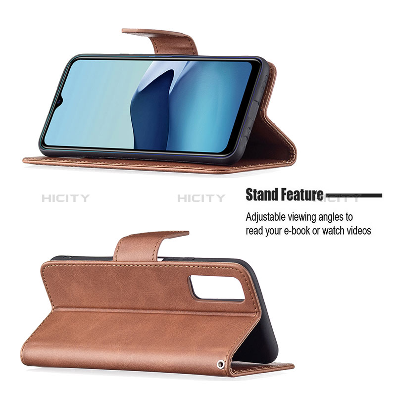 Funda de Cuero Cartera con Soporte Carcasa B04F para Vivo Y20s