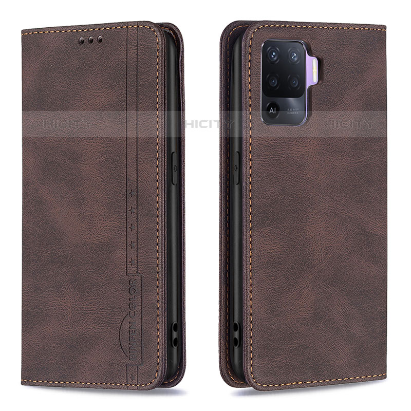 Funda de Cuero Cartera con Soporte Carcasa B05F para Oppo Reno5 Lite