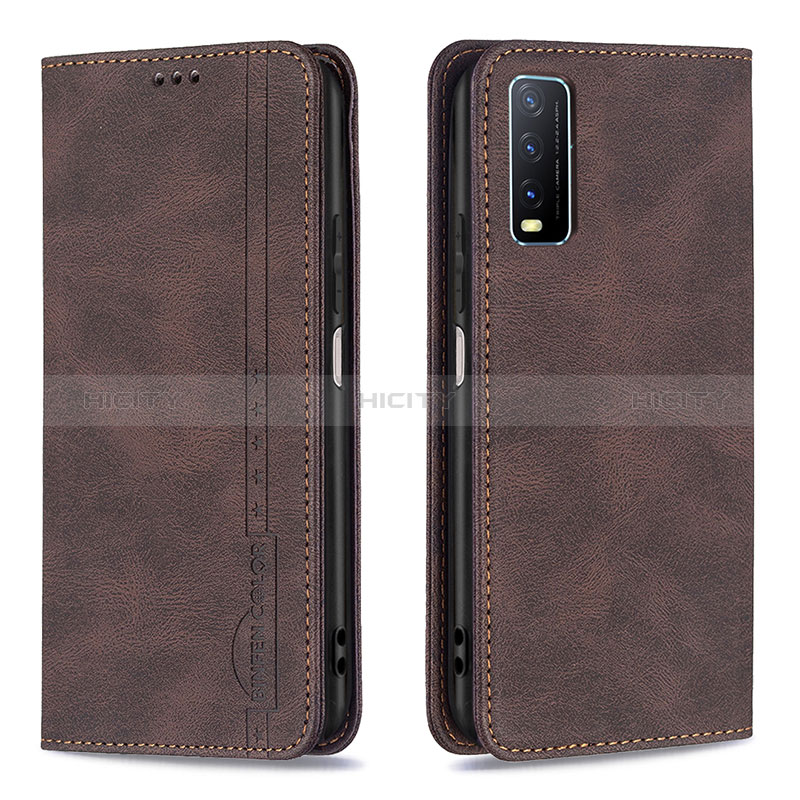 Funda de Cuero Cartera con Soporte Carcasa B05F para Vivo Y12s