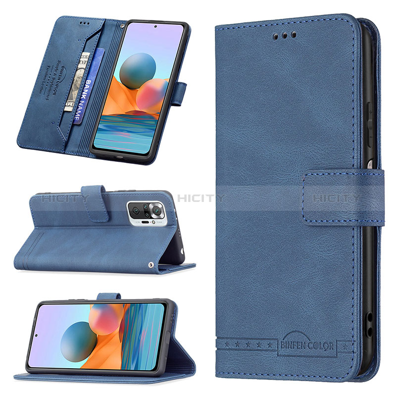 Funda de Cuero Cartera con Soporte Carcasa B05F para Xiaomi Redmi Note 10 Pro 4G