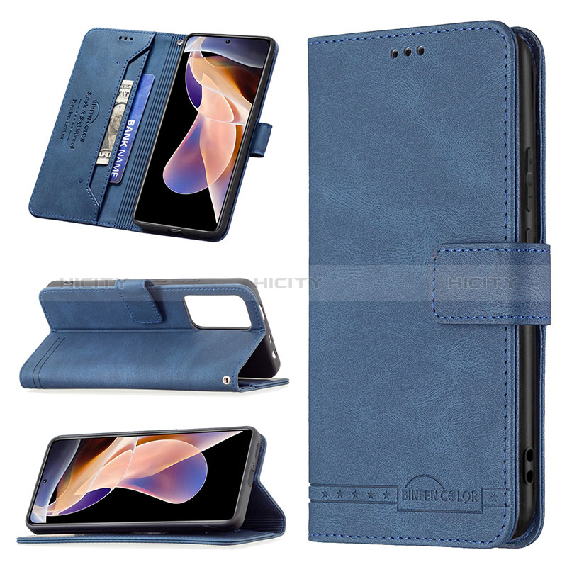 Funda de Cuero Cartera con Soporte Carcasa B05F para Xiaomi Redmi Note 11 Pro+ Plus 5G