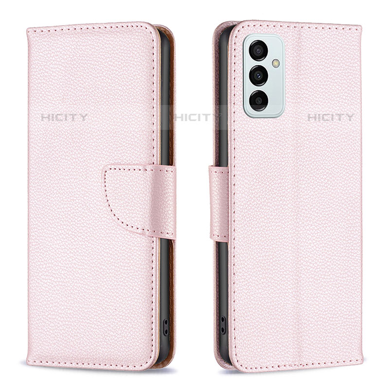 Funda de Cuero Cartera con Soporte Carcasa B06F para Samsung Galaxy M23 5G Oro Rosa