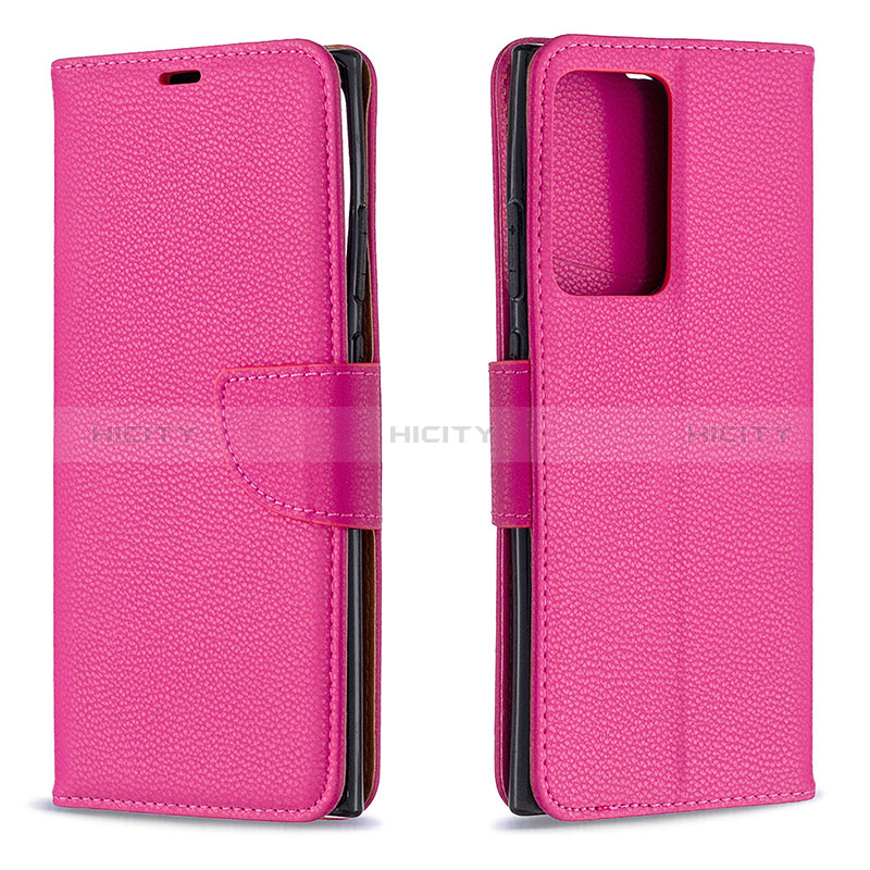 Funda de Cuero Cartera con Soporte Carcasa B06F para Samsung Galaxy Note 20 Ultra 5G Rosa Roja