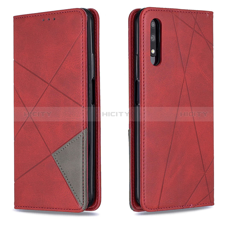 Funda de Cuero Cartera con Soporte Carcasa B07F para Huawei Honor 9X Rojo