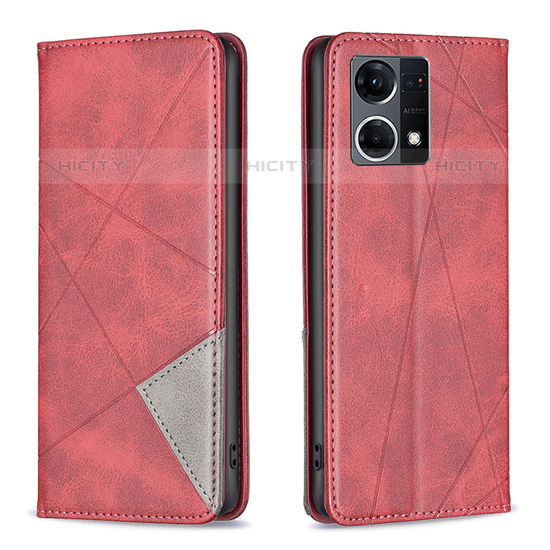 Funda de Cuero Cartera con Soporte Carcasa B07F para Oppo Reno8 4G