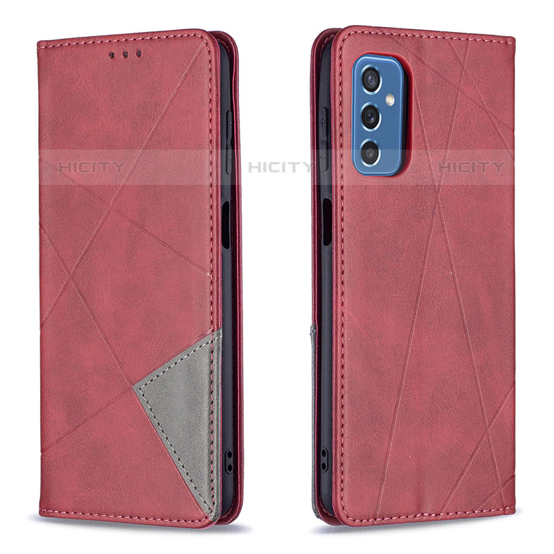 Funda de Cuero Cartera con Soporte Carcasa B07F para Samsung Galaxy M52 5G Rojo