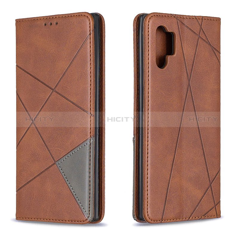 Funda de Cuero Cartera con Soporte Carcasa B07F para Samsung Galaxy Note 10 Plus 5G Marron