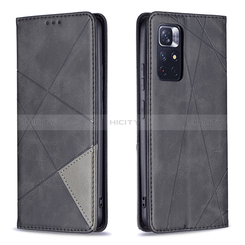 Funda de Cuero Cartera con Soporte Carcasa B07F para Xiaomi Poco M4 Pro 5G Negro