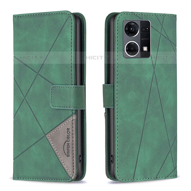 Funda de Cuero Cartera con Soporte Carcasa B08F para Oppo F21 Pro 4G