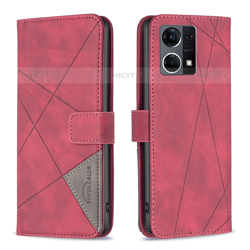 Funda de Cuero Cartera con Soporte Carcasa B08F para Oppo F21 Pro 4G