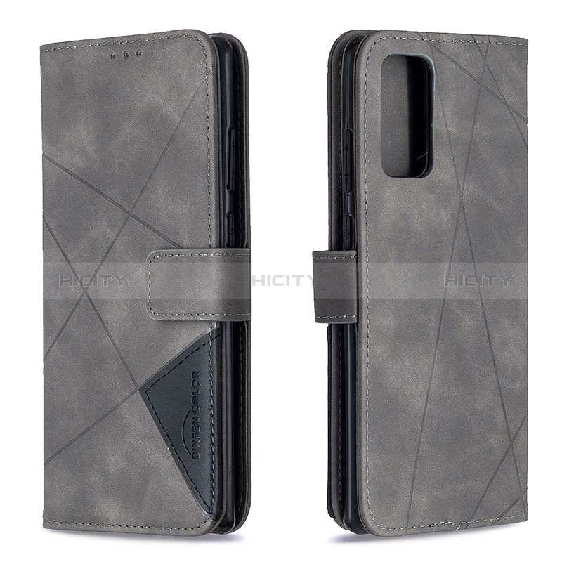 Funda de Cuero Cartera con Soporte Carcasa B08F para Samsung Galaxy Note 20 5G Gris