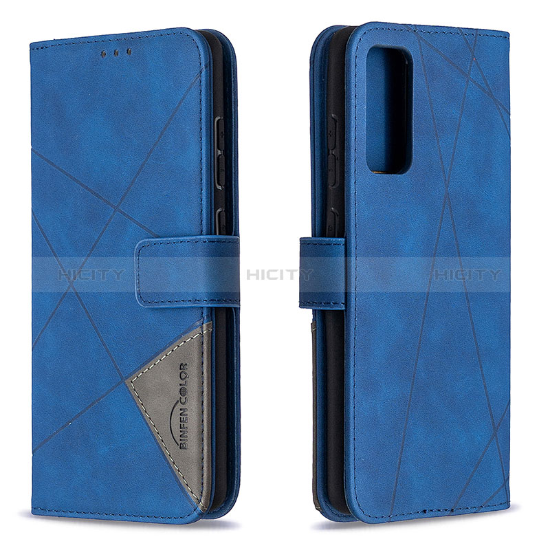 Funda de Cuero Cartera con Soporte Carcasa B08F para Samsung Galaxy S20 FE (2022) 5G Azul