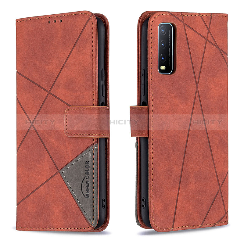 Funda de Cuero Cartera con Soporte Carcasa B08F para Vivo Y12s