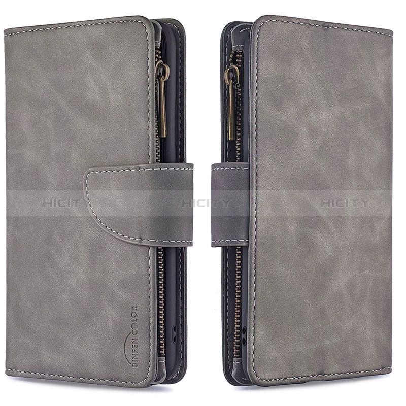 Funda de Cuero Cartera con Soporte Carcasa B09F para Samsung Galaxy M80S Gris