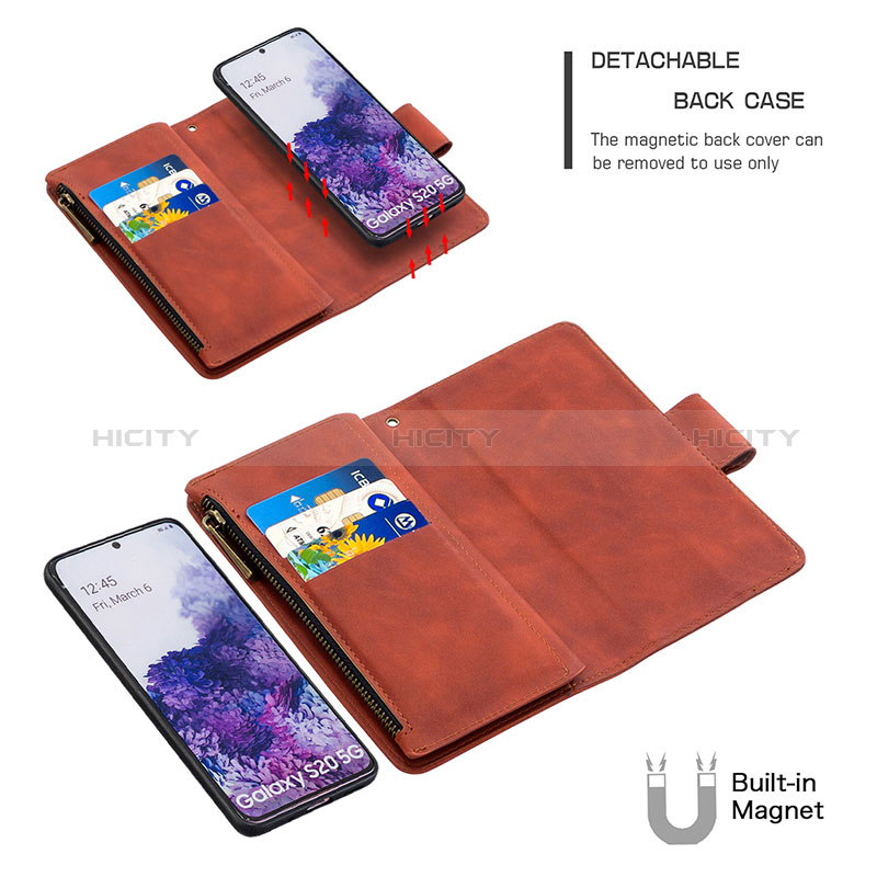 Funda de Cuero Cartera con Soporte Carcasa B09F para Samsung Galaxy S20 5G