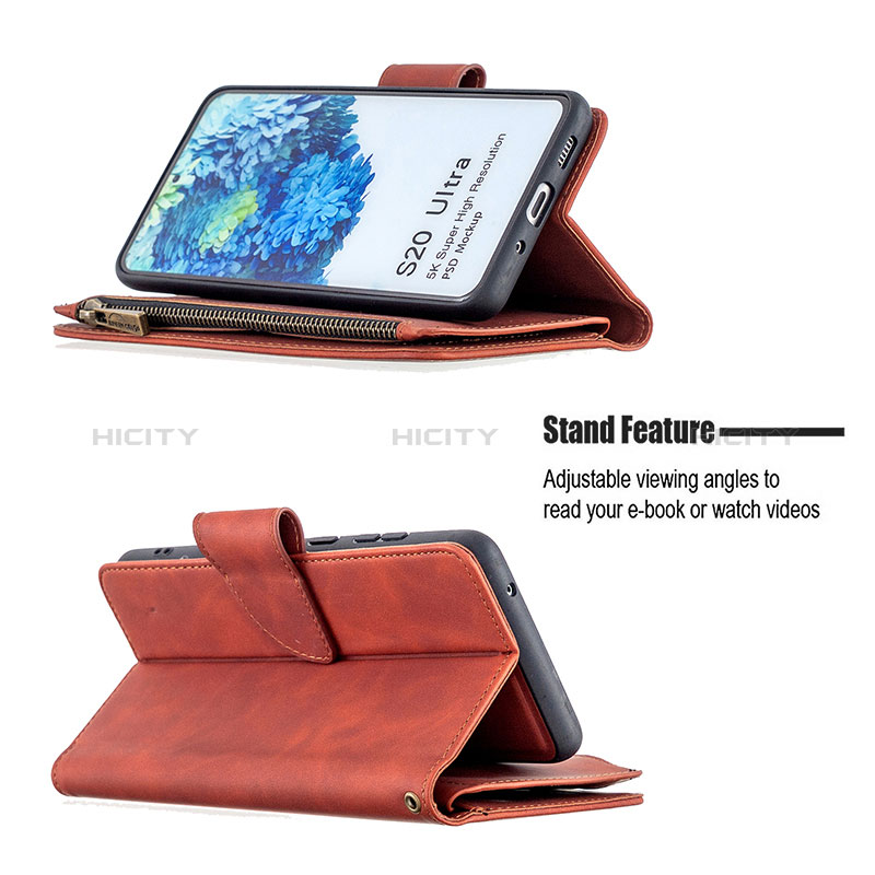 Funda de Cuero Cartera con Soporte Carcasa B09F para Samsung Galaxy S20 Ultra 5G