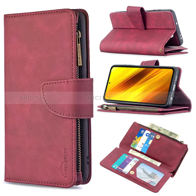 Funda de Cuero Cartera con Soporte Carcasa B09F para Xiaomi Poco X3 NFC