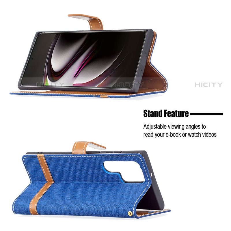 Funda de Cuero Cartera con Soporte Carcasa B11F para Samsung Galaxy S22 Ultra 5G