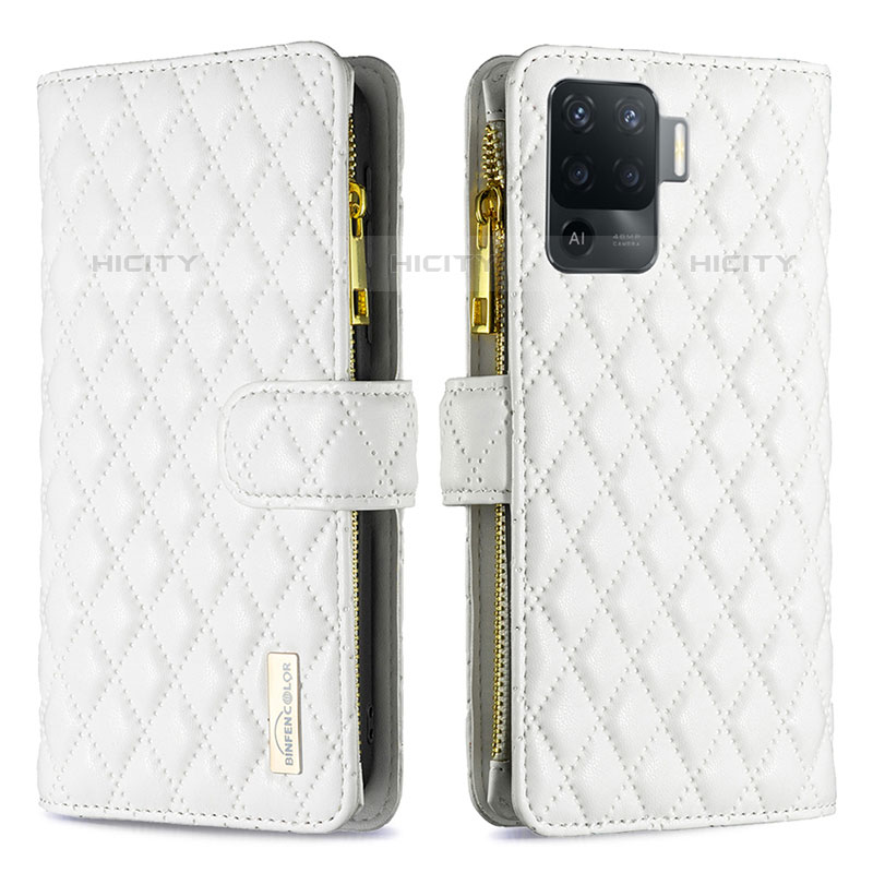 Funda de Cuero Cartera con Soporte Carcasa B12F para Oppo A94 4G