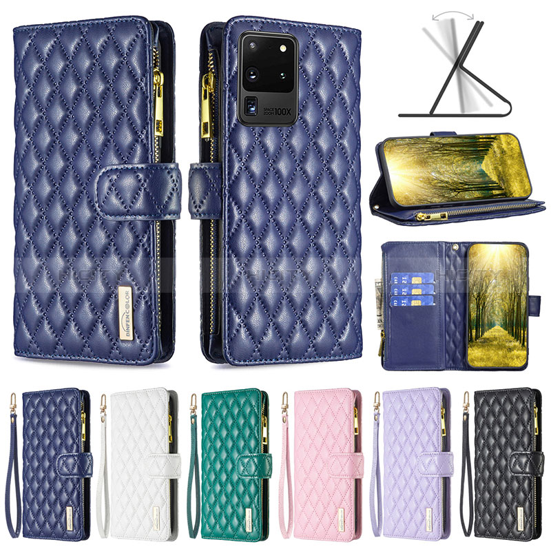 Funda de Cuero Cartera con Soporte Carcasa B12F para Samsung Galaxy S20 Ultra 5G