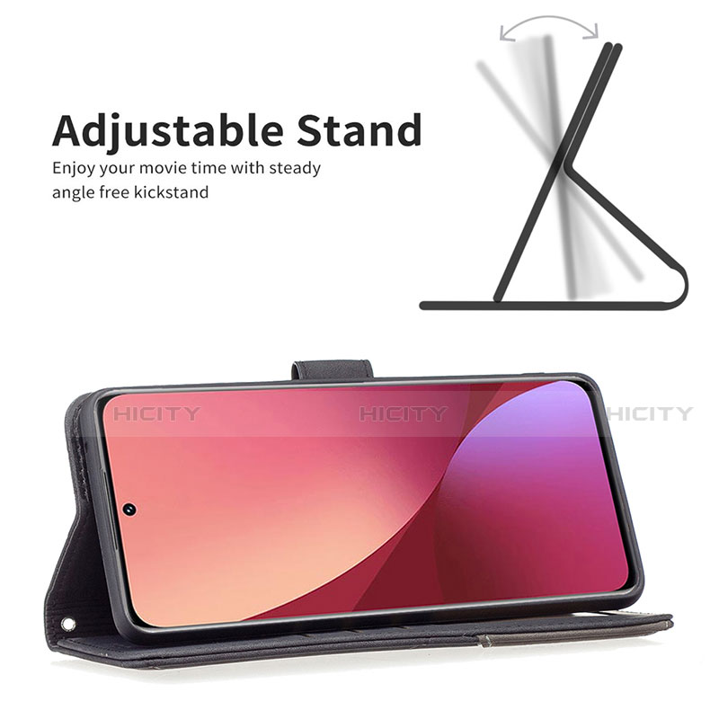 Funda de Cuero Cartera con Soporte Carcasa B12F para Xiaomi Mi 12 5G