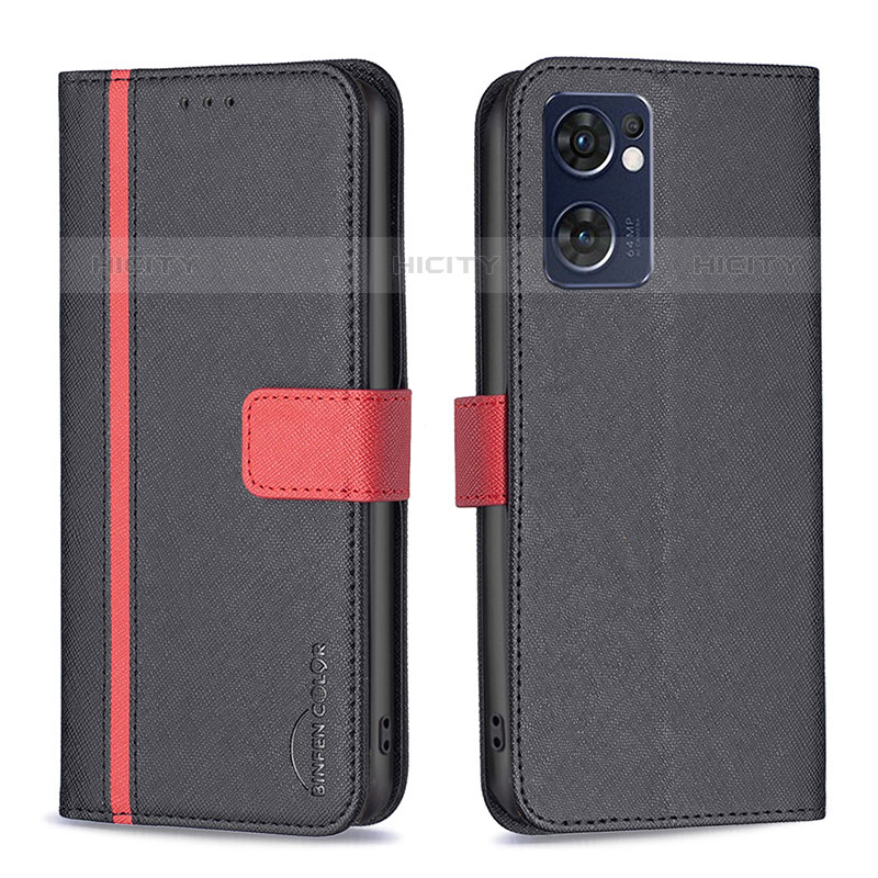 Funda de Cuero Cartera con Soporte Carcasa B13F para Oppo Reno7 5G