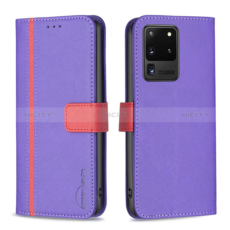 Funda de Cuero Cartera con Soporte Carcasa B13F para Samsung Galaxy S20 Ultra