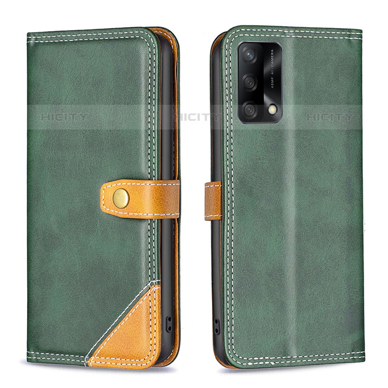 Funda de Cuero Cartera con Soporte Carcasa B14F para Oppo A74 4G