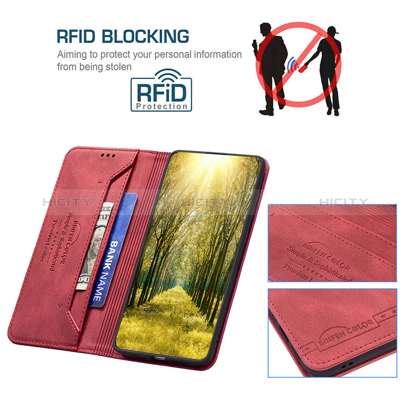 Funda de Cuero Cartera con Soporte Carcasa B15F para Oppo A56S 5G