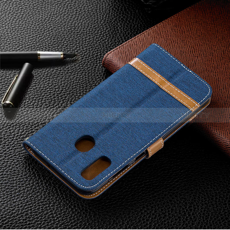 Funda de Cuero Cartera con Soporte Carcasa B16F para Samsung Galaxy M10S