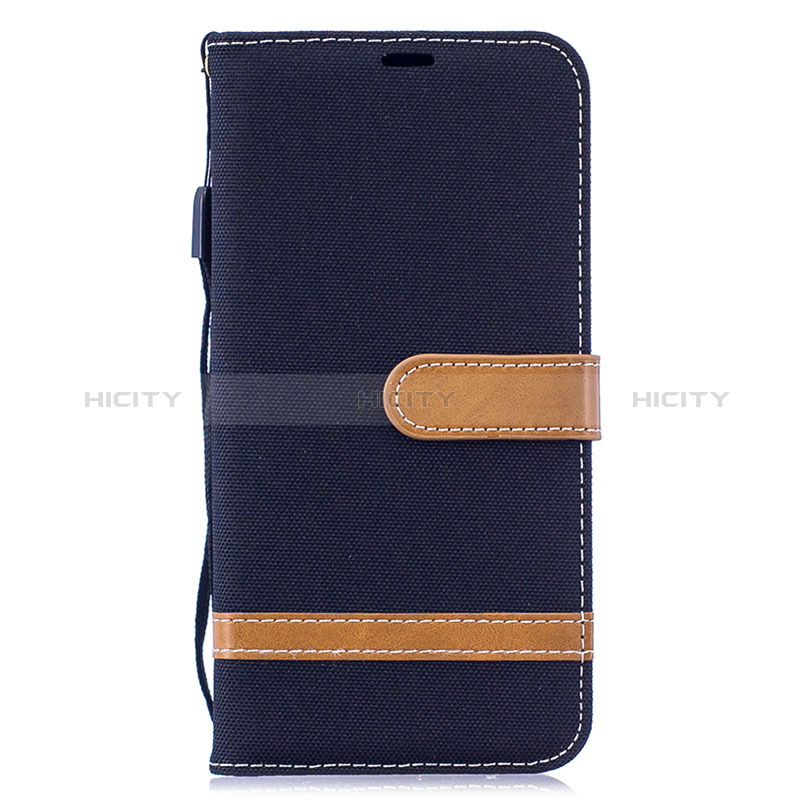 Funda de Cuero Cartera con Soporte Carcasa B16F para Samsung Galaxy M20 Negro