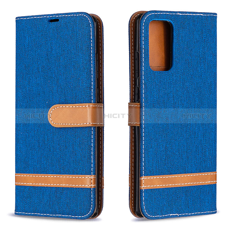 Funda de Cuero Cartera con Soporte Carcasa B16F para Samsung Galaxy Note 20 5G Azul