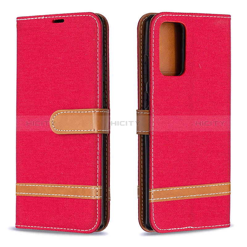 Funda de Cuero Cartera con Soporte Carcasa B16F para Samsung Galaxy Note 20 5G Rojo