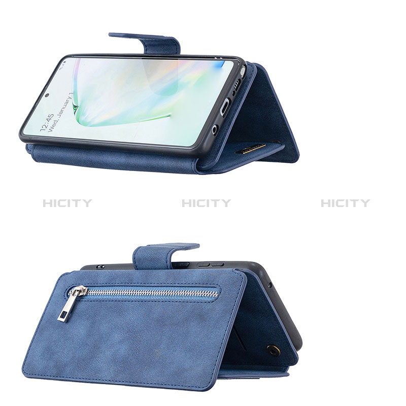 Funda de Cuero Cartera con Soporte Carcasa B18F para Samsung Galaxy A81