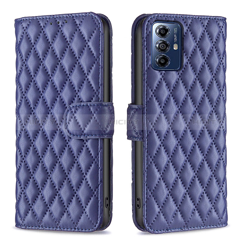 Funda de Cuero Cartera con Soporte Carcasa B19F para Motorola Moto G Power (2022) Azul