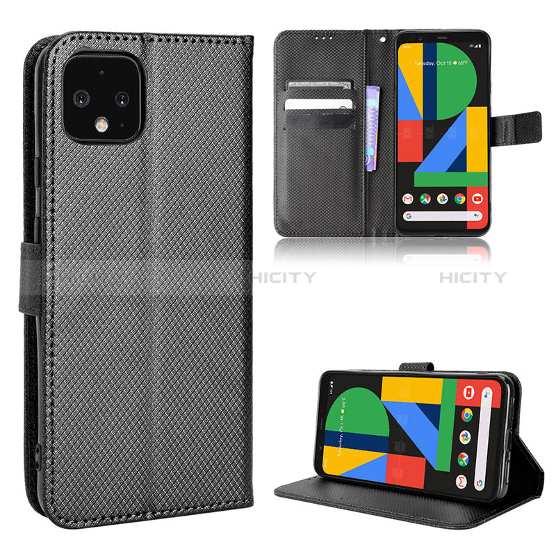 Funda de Cuero Cartera con Soporte Carcasa BY1 para Google Pixel 4 XL Negro