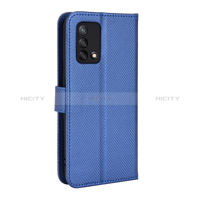 Funda de Cuero Cartera con Soporte Carcasa BY1 para Oppo F19 Azul