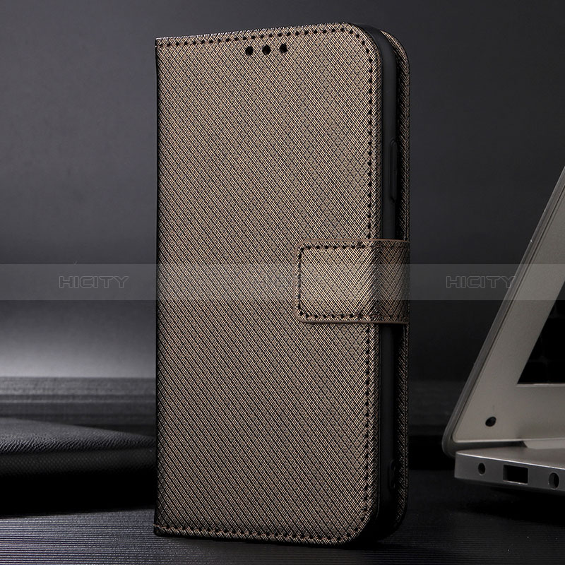 Funda de Cuero Cartera con Soporte Carcasa BY1 para Samsung Galaxy M01 Core Marron