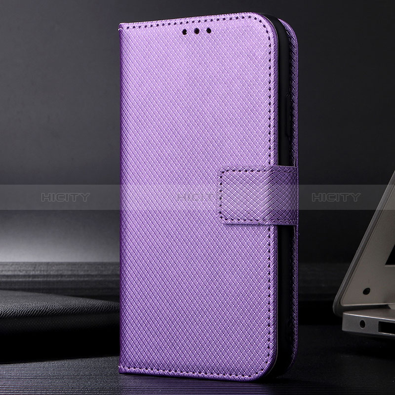 Funda de Cuero Cartera con Soporte Carcasa BY1 para Samsung Galaxy XCover 5 SM-G525F Morado