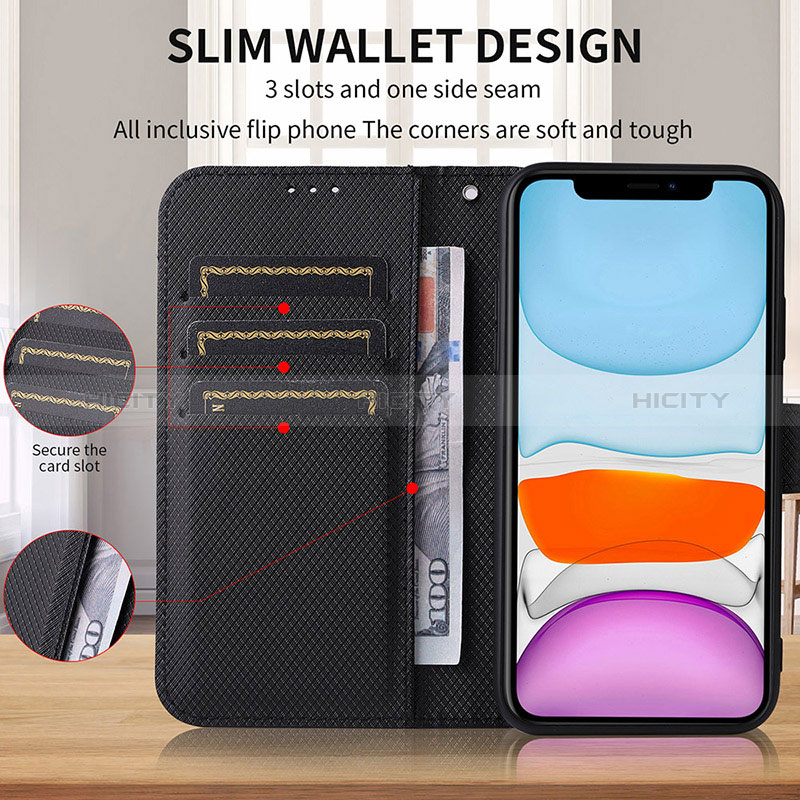 Funda de Cuero Cartera con Soporte Carcasa BY1 para Sony Xperia 10 III