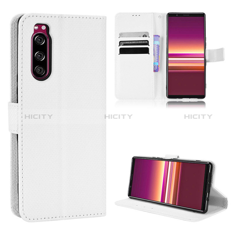 Funda de Cuero Cartera con Soporte Carcasa BY1 para Sony Xperia 5