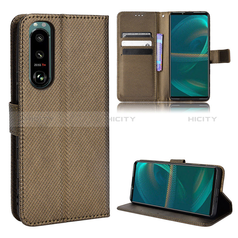 Funda de Cuero Cartera con Soporte Carcasa BY1 para Sony Xperia 5 III