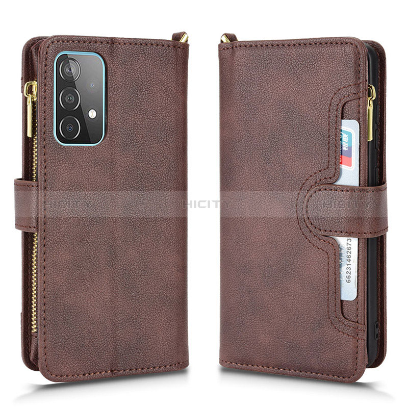 Funda de Cuero Cartera con Soporte Carcasa BY2 para Samsung Galaxy A52s 5G Marron