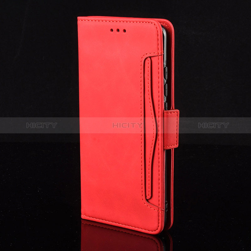 Funda de Cuero Cartera con Soporte Carcasa BY2 para Xiaomi Redmi 10 India Rojo