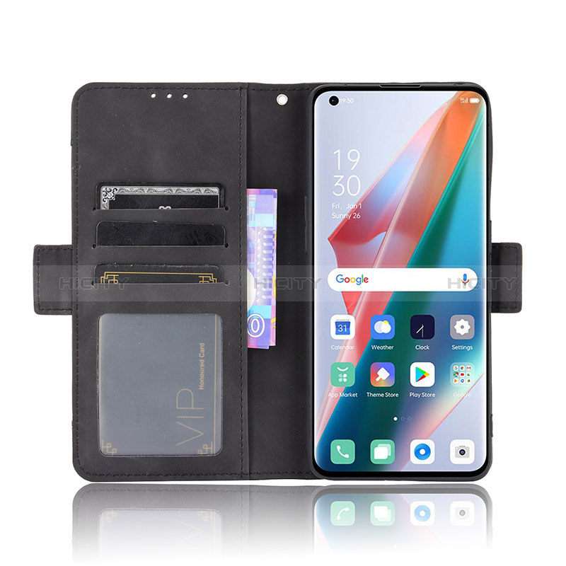 Funda de Cuero Cartera con Soporte Carcasa BY3 para Oppo Find X3 5G