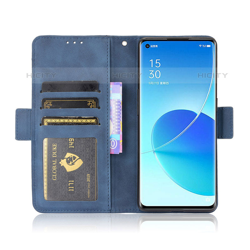 Funda de Cuero Cartera con Soporte Carcasa BY3 para Oppo Reno6 Pro+ Plus 5G